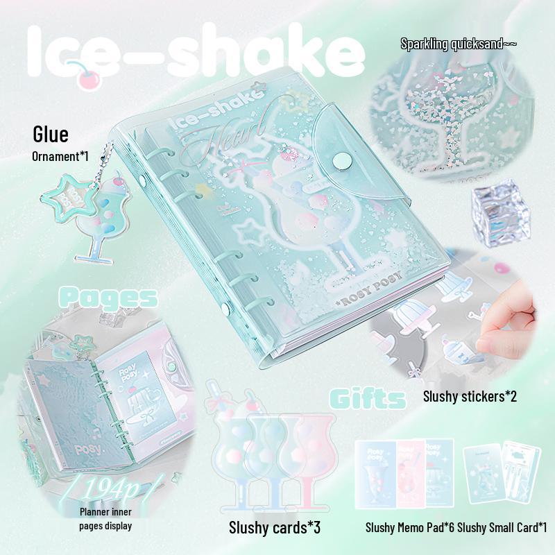 Розовый Пози Милый Блокнот-Планировщик для Детей на Кольцах с Мягкой Обложкой