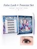 Glue-free Self-adhesive False Eyelashes, Curling and Long Natural Simulation Segmented Single Cluster Eyelashes