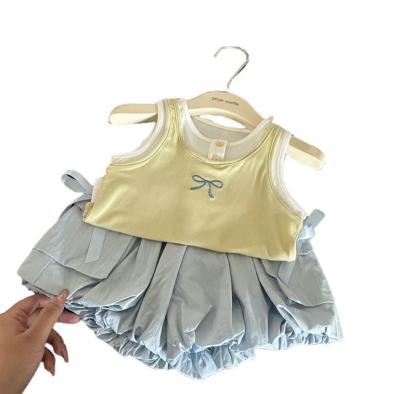 Koreanischer Stil 2025 Sommer Mädchen Camisole Top & Tulpenhose Set