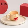 Unique Tongue Sticking Out Cup Quirky Ceramic Coffee Mug, 10oz 3D Sculpted Face Decorative Tea for Students Milk, Funny Creative Drinkware Home Office