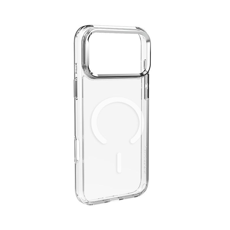 Pivot Shell Transparente magnetische Hülle für iPhone 17 Pro Max - Vollständige Abdeckung, sturzsicher mit Vier-Ecken-Airbag-Design