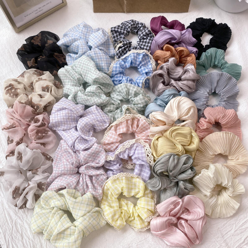 Ежедневная проверка Резинка для волос Gopchang Резинка для волос Резинка для волос 02 Pleated Gopchang String [White]