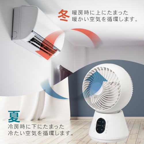 OHM 3D Circulator, for Rooms Up To 12 Tatami Mats (FF-KT2513AC-W), Model 08-1701, OHM Electric