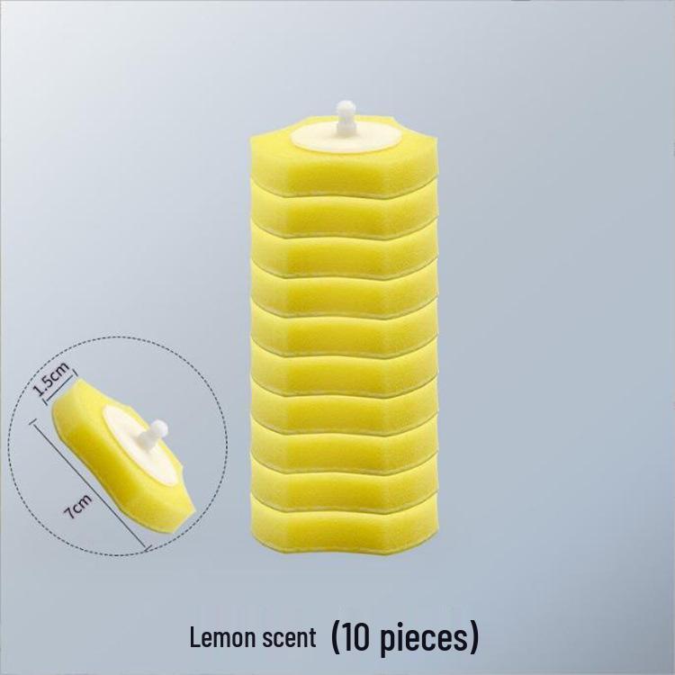 Einweg-Toilettenbürsten-Schwammkopf mit Reinigungslösung für Badezimmerecken