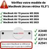 Coque pour MacBook Air 15 (15,3) - Protection 360 Etui Rigide Transparent Phonillico®