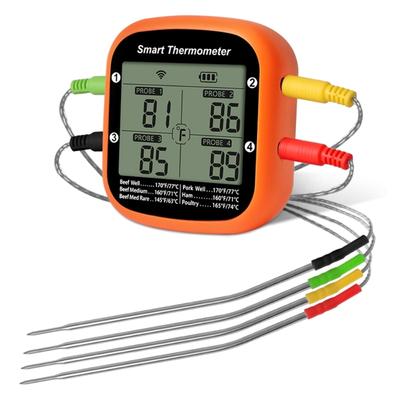 Programmable Wireless Meat Thermometers With 4 Probes And App Control For BBQ Indoor Outdoor Cooking Realtime Monitoring