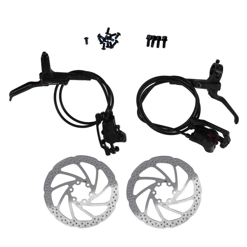 MEROCA Fahrrad Scheibenbremsensatz Fahrrad Hydraulische Scheibenbremse Mountainbike Vorne Hinten Radfahren Öl Scheibe