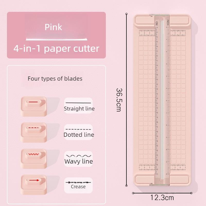 Portable Mini Paper Cutting Machine with Handle for Gift Wrapping Christmas Packaging DIY Crafts Home Office Manual Cutter Tool