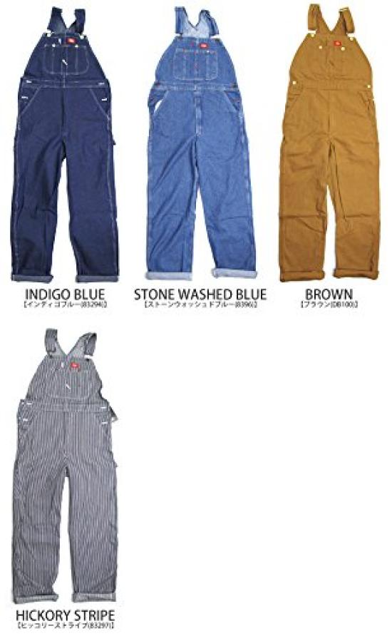 Dickies Duck Hickory Denim Size Stonewashed Blue Men's Overalls, 34, [8396] [Used]