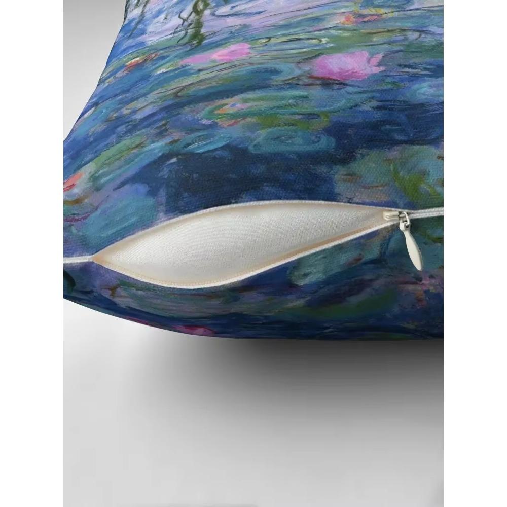 Claude Monet - Water Lilies Throw Pillow Luxury Pillow Case Sofa Cushion Cover Christmas Cushion For Home