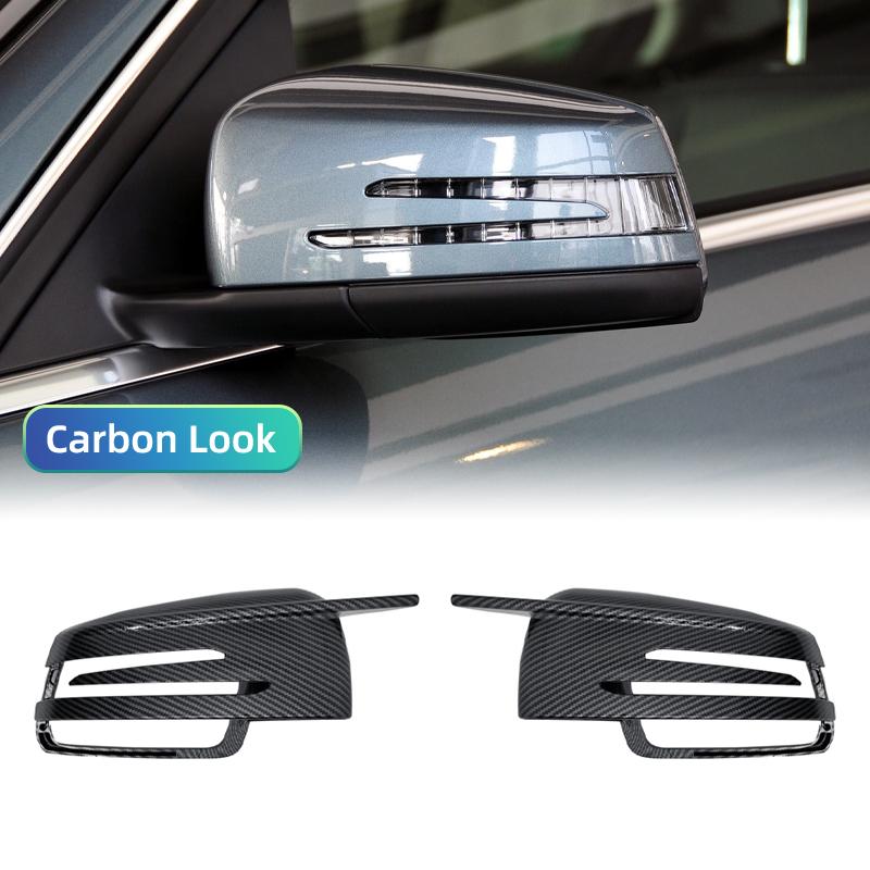 For Mercedes Benz W176 W246 W204 W212 W221 C117 X204 X156 2 Pcs Replacement Carbon Fiber Pattern Rearview Side Mirror Cover Caps
