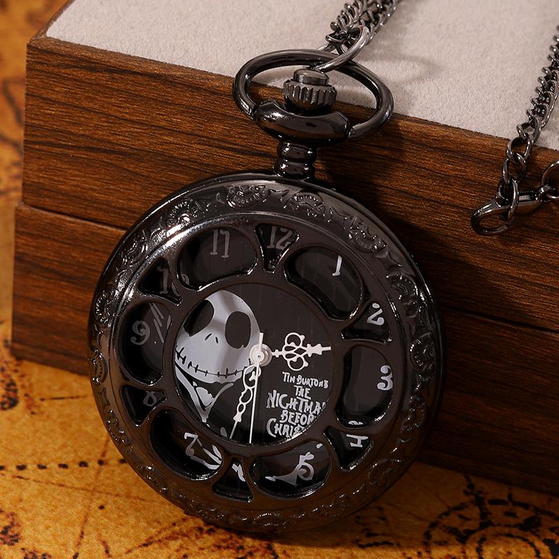 Retro Fashion Men's Black Pocket Watch Men Quartz Pocket Watch,ideal Choice for Gifts Men & Women