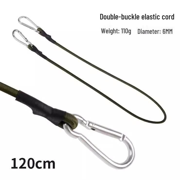 Outdoor Elastic Bungee Cord & Climbing Hook Tent Stake Set
