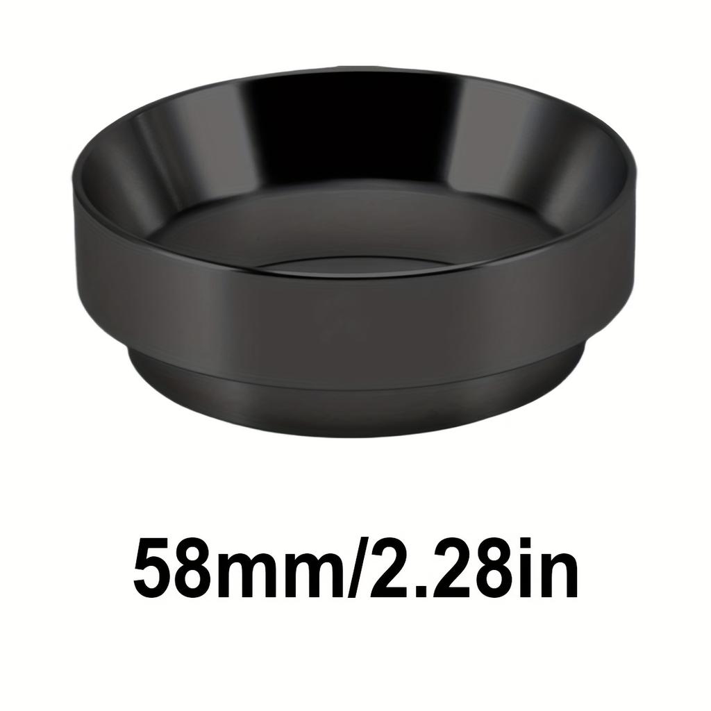 51/53/58mm Espresso Dosing Funnel, Aluminum Magnetic Coffee Funnel Compatible, Silver/Black Espresso Magnetic Dosing Ring