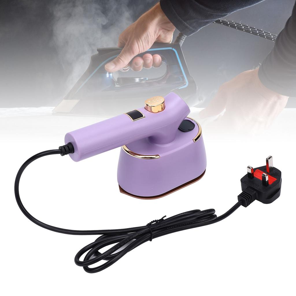 Portable Handheld Garment   Electric Iron Home Travel Lightweight Clothes Powerful Wrinkle Remover with 120ml Water   Type C Purple