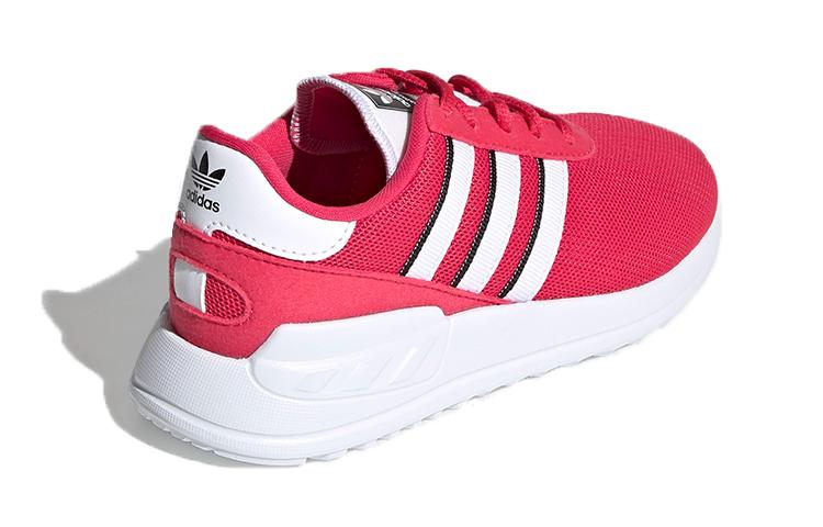 adidas Originals La Trainer Lite Comfortable Round Toe Abrasion Resistant Breathable Low Top Kids Lifestyle Shoes Red FW0584