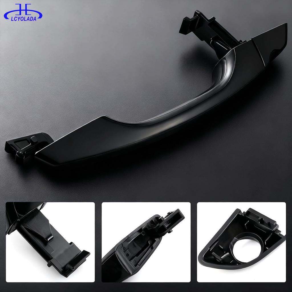 Vordere linke Fahrerseite Außen Türgriff Kompatibel mit Hyundai Elantra 2017 2018 2019 2020 - Ohne Smart Key Entry - Schwarz