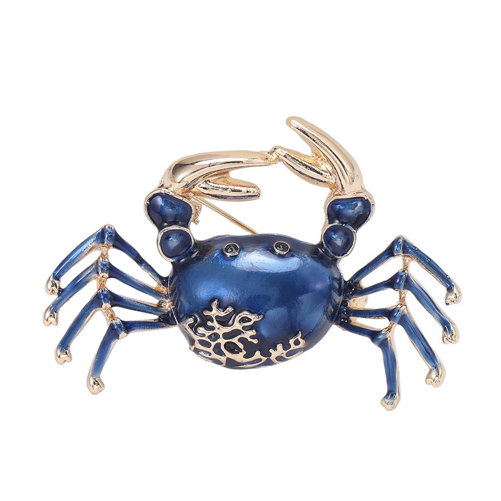 Retro-Emaille-Brosche in Krabbenform – exquisite Anstecknadel aus Legierung, Anstecknadel für Anzug, Schmuckgeschenk, Damenmantel-Accessoires