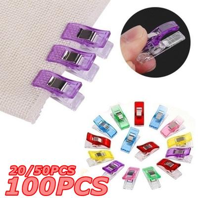20/50/100 Pcs Colorful Sewing Craft Quilt Binding Sewing Clip Plastic Clip Clip Bag Fashion Gift File Clip Paper Clip