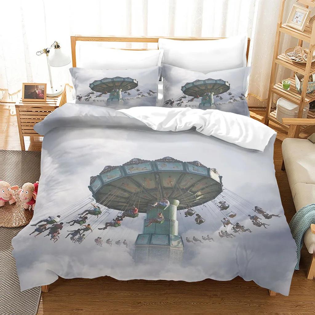 Natural Scenery Art Duvet Cover Set King/Queen Size Desert Landscape Soft Bedding Set for Teens Adults Polyester Quilt Cover