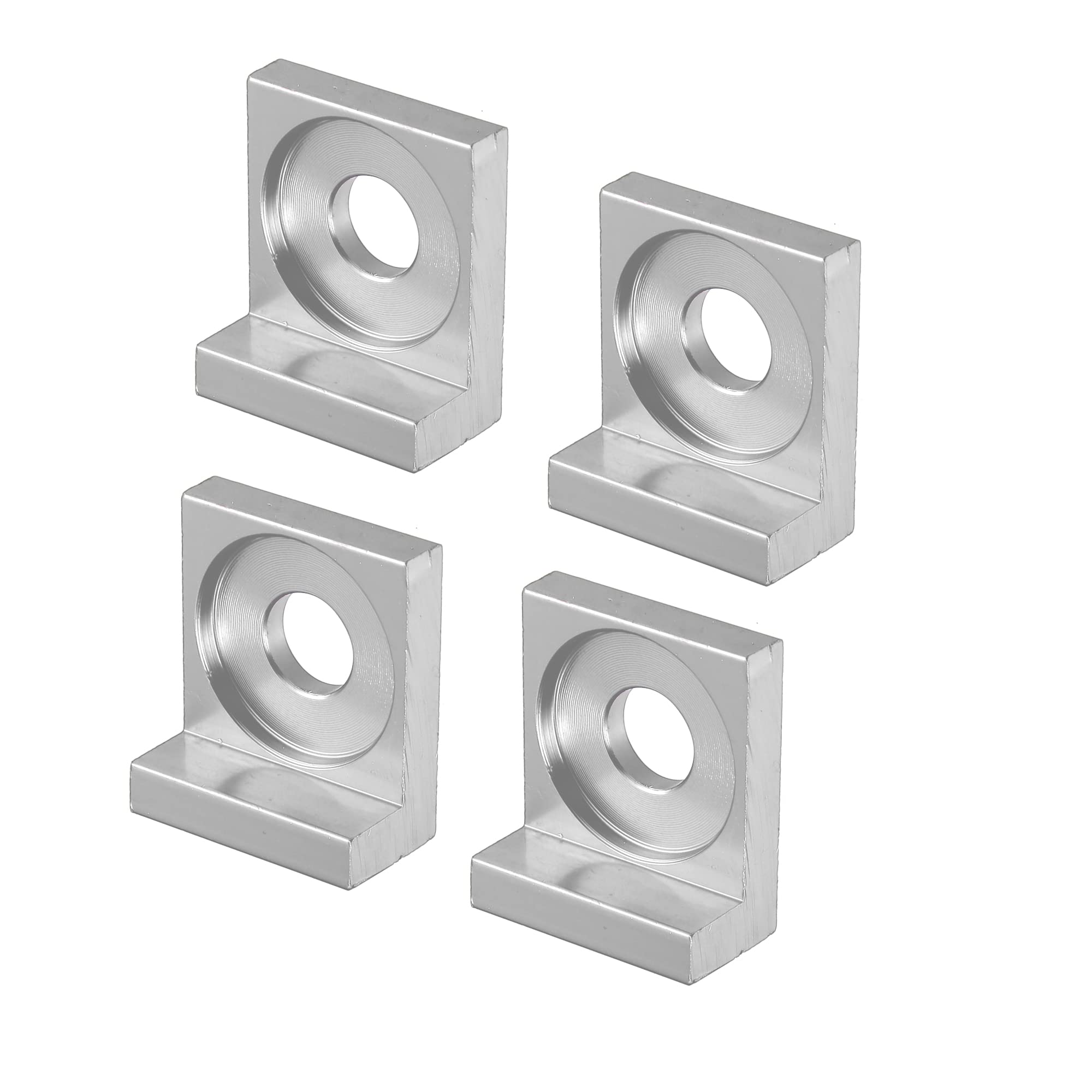 

X AUTOHAUX Chain Adjuster Block Tensioner Universal Hole Hole Metal Motorcycle 12mm Silver Tone 4pcs