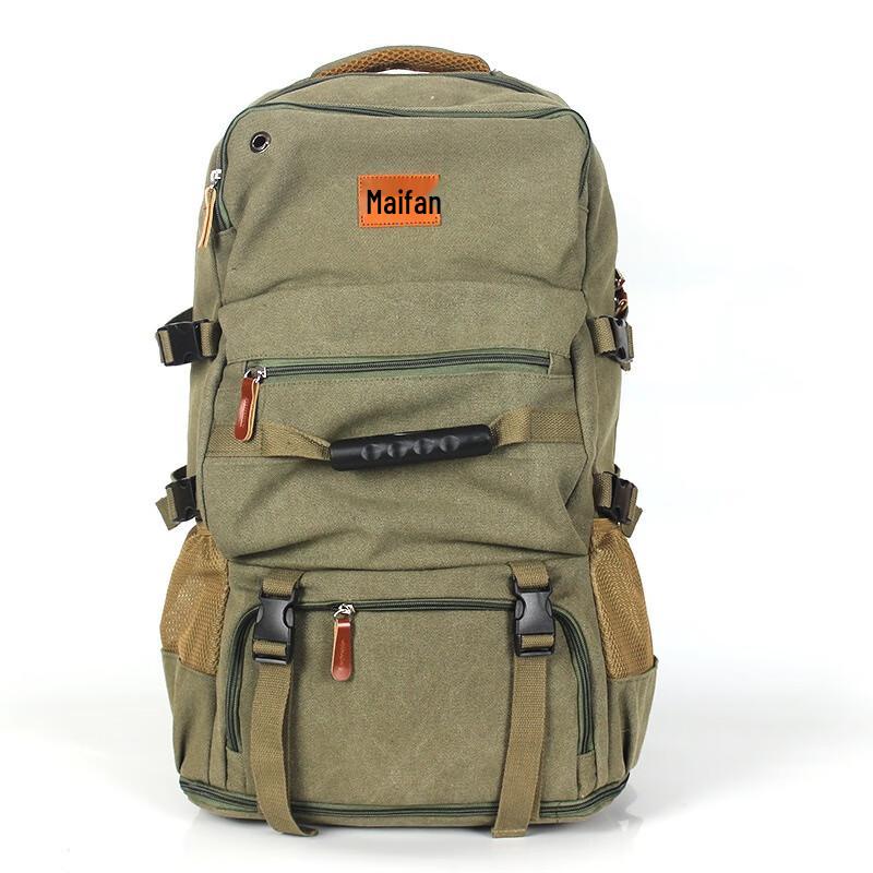 ZY Холщовый дорожный рюкзак для ноутбука