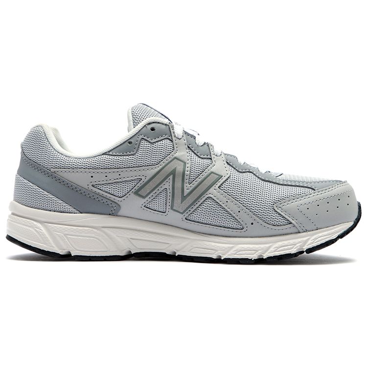 New Balance Nr. 480 Bequemes Sportgewebe Synthetisches Leder Low Top Lässige Laufschuhe Damen Sneaker Grau Weiß W480KR5