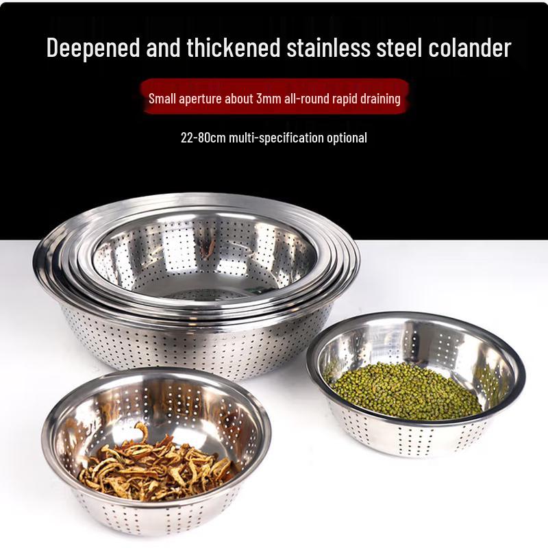 SIFAR Stainless Steel Draining Rice Washing Basin