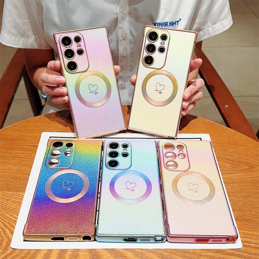 Electroplated silk pattern magnetic suction Samsung S11 Apple iPhone11 sand powder soft case mobile phone case protective case S11