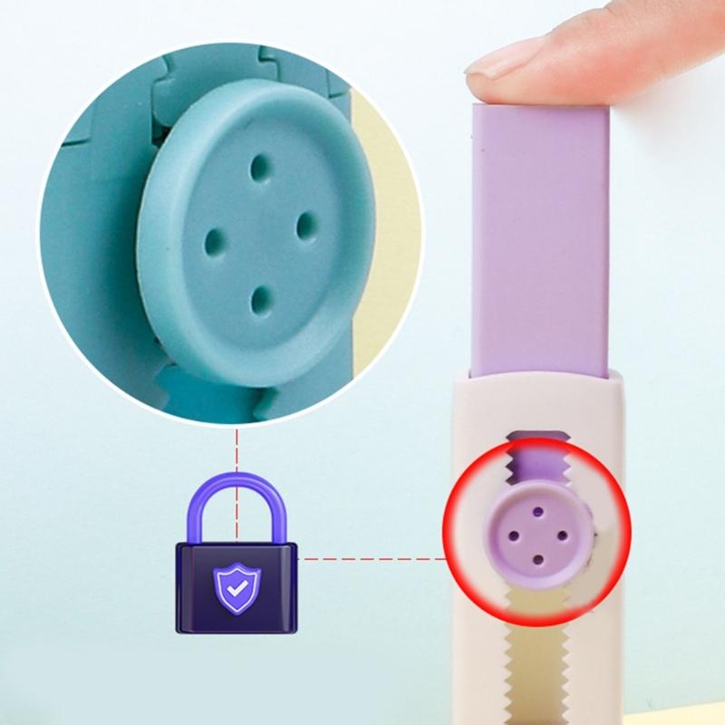 Sliding Retractable Pencil Erasers with Refills Retractable Erasers Easy Erasing Pencil Eraser for Kid Writing Drawing