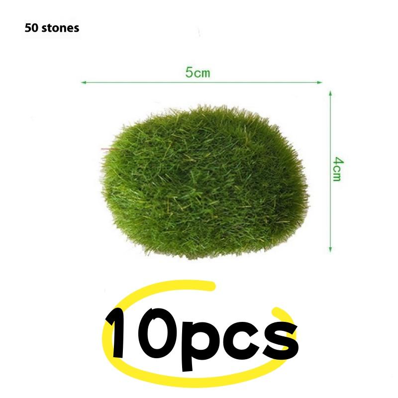 5/10PCS Fake Green Moss Stone Artificial Foam Moss Rocks Micro Landscape DIY Crafts For Home Garden Flower Pot Decoration Stone