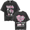 Gewaschenes Vintage Junior H Sad Boyz Grafik-T-Shirt für Herren Damen Mode Übergroße T-Shirts Herren Hip Hop O-Ausschnitt T-Shirts Streetwear
