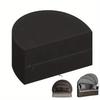 Waterproof Patio Daybed Cover 210D Oxford Fabric Semicircle Shape Fit for Rattan Garden Furniture 205x110x80cm Black