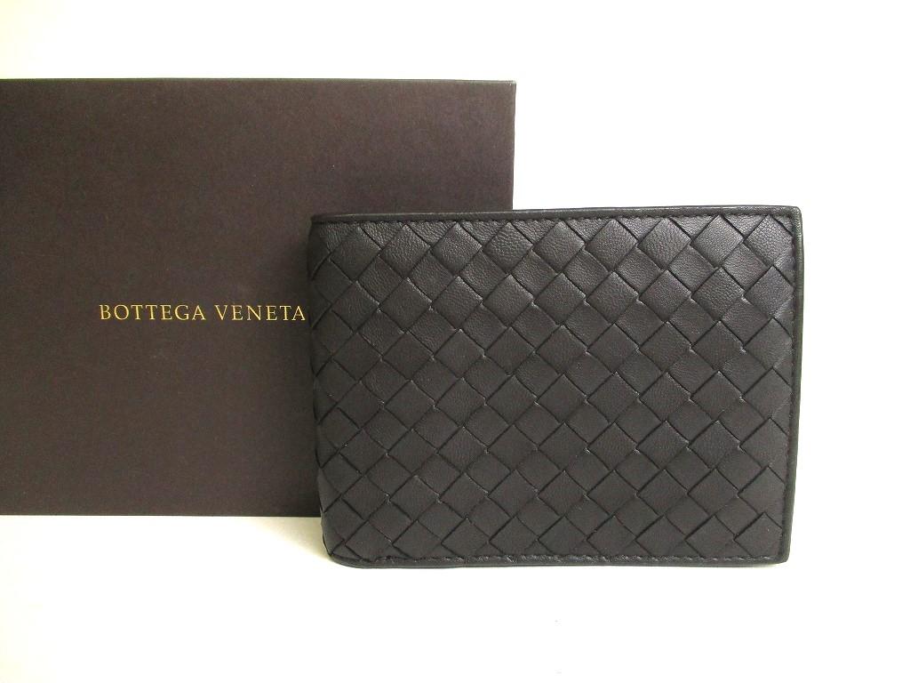 

Автентичний шкіряний гаманець BOTTEGA VENETA Intrecciato Compact Wallet #9855 Refurbished Black