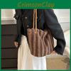 Stylish Plush Tote Bag For Women With Spacious Design In Trendy Black White Pink Coffee Colors