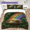 Coins&Rainbows Pattern Bedding uilt Set uilt Cover Pillowcase Home Decoration Birthday Gift (1 * duvet cover + 2 * pillowcase  without core)115