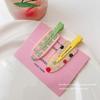 2PCS/SET Cute Colorful Fruits No Indentation Flat Hairpins For Women Girls Sweet Hair Clips Barrettes Hair Accessories