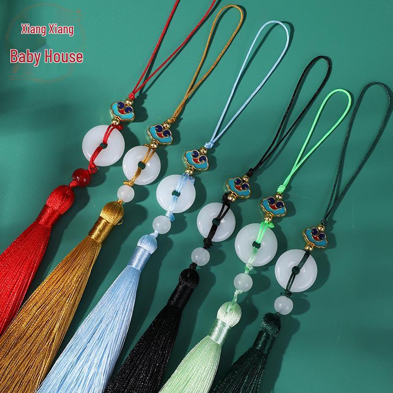 Auspicious Cloud Peace Buckle Tassel Pendant: Chinese-Style Jewelry & Beads for Horse Face Skirt Costume DIY