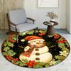 1 Piece Christmas Round Rug Suitable For Living Room Bedroom And Kitchen Home Decoration Room Decoration Gift For Friends And Family
