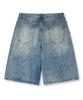 LXT Crease Washed Bermuda Denim Pants [Blue Indigo]