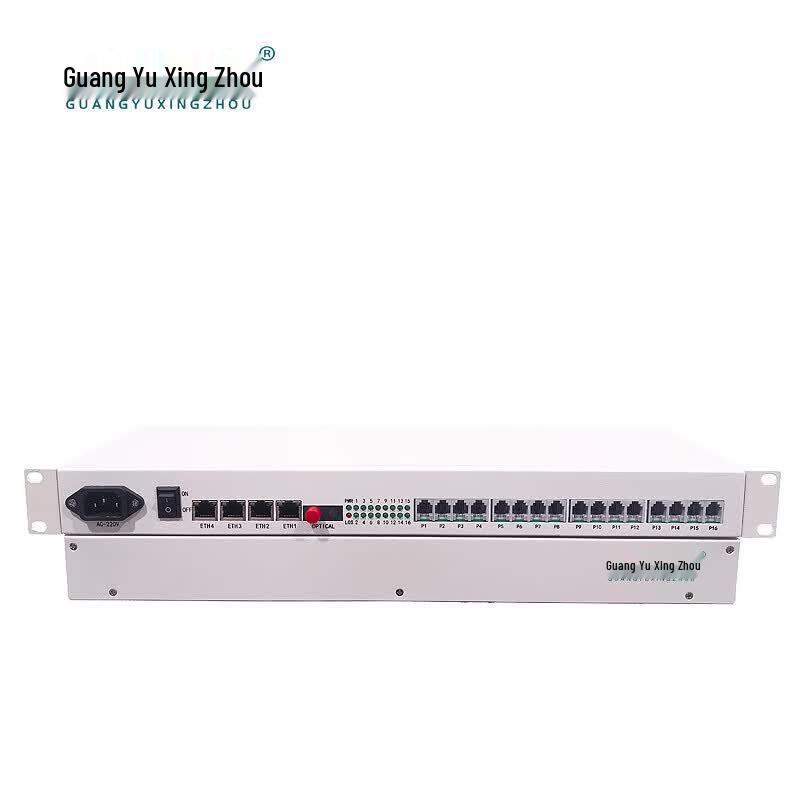 GY-P16GE4 16-Channel Telephone Optical Transceiver with 4 Gigabit Ethernet Ports