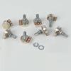 FLEOR 12PCS 18-spline Mini Potentiometers Guitar Pots 500K /250K Long / Short Shaft Choose Electric Guitar Parts
