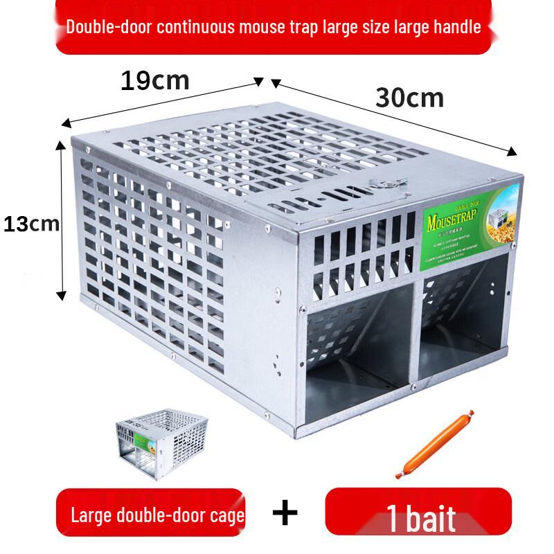 JPHZNB High-Efficiency Double-Door Rat Trap Cage