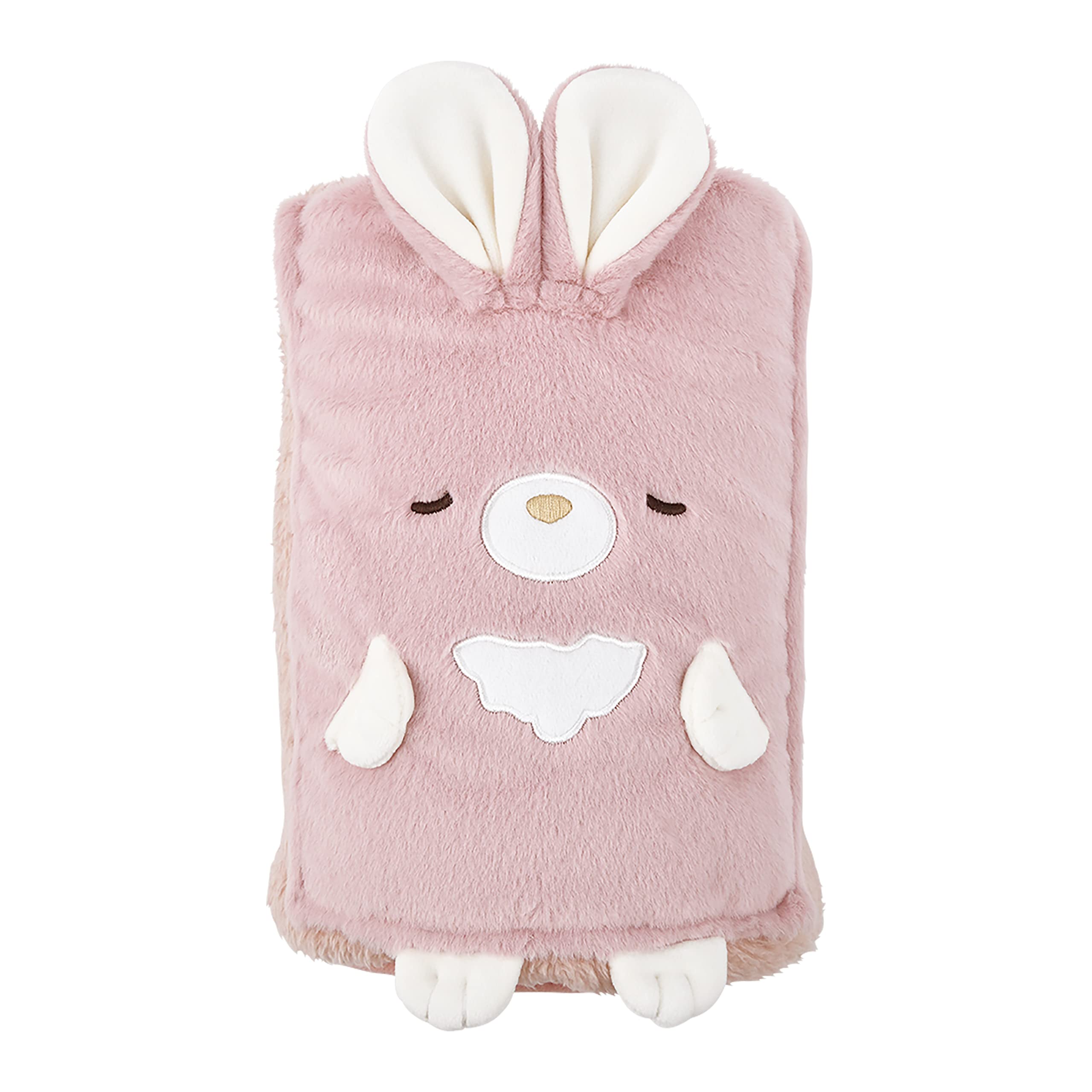 

LIV HEART Warm-Up Animals Rabiko Rabbit Blanket (approx. 100cm long), Compact and Fluffy, 94253-21, Semi-Single