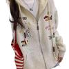 2025 Season New Popular Embroidered Cardigan Zipper Jacket Women's Korean Version Fat Mm Loose Large Size Hooded Sweater