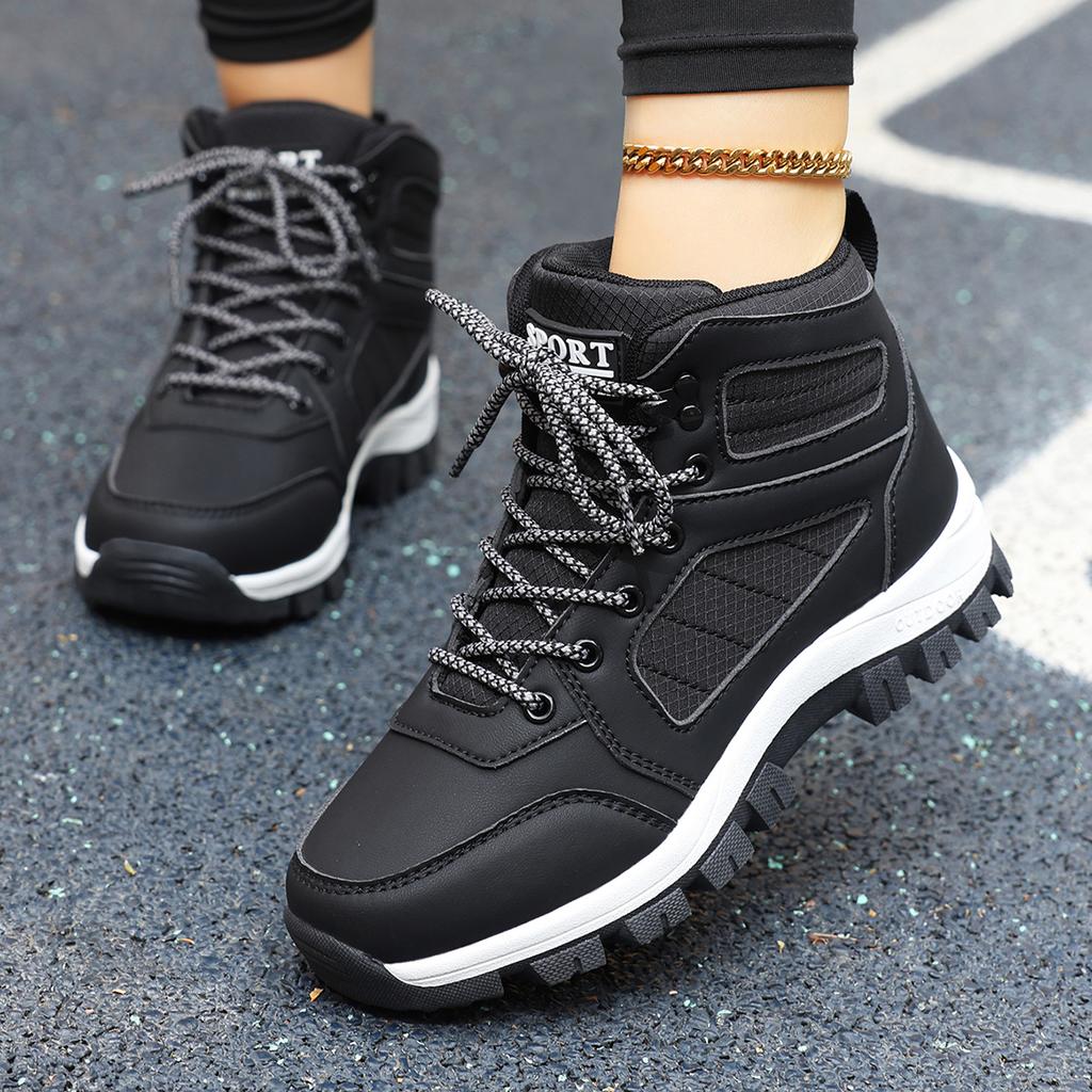 TUINANLE Autumn Women's Outdoor Breathable Hiking Shoes Soft Sole Sneakers for Camping Men High Top Boots Spring