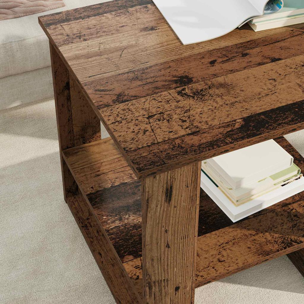 Coffee Table Reclaimed Wood 51 X 50 X 50 Cm Engineered Wood