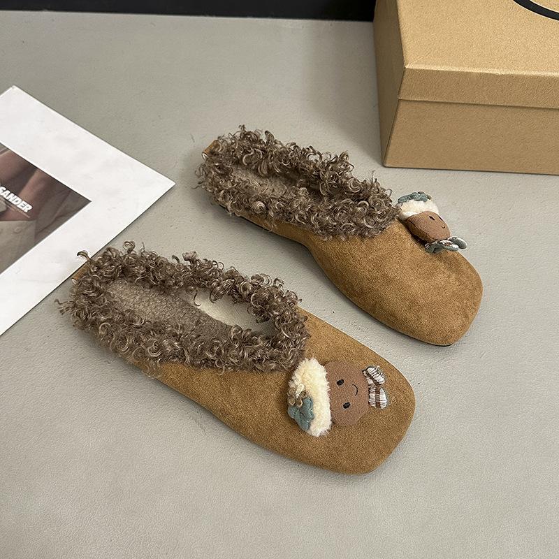 

Сладкая красивая женщина хлопок драг ягненок шерсть рот ребенок принцесса тапочки зима 2025 новый осень и зима теплые хлопковые тапочки нескользящие 40 жёлтый