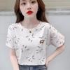 New ArrivalS Open Run Women S Round Neck Floral ShorT Sleeve T ShirT