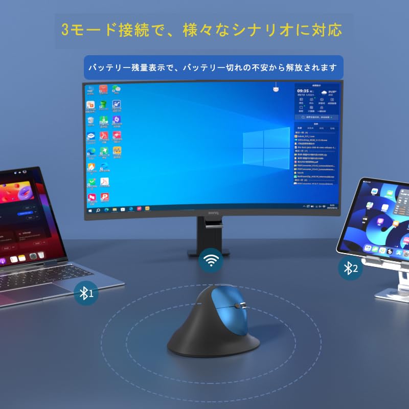 Quiet Bluetooth 3 6 Buttons Bluetooth Dual Connection Wired Mouse with 6 Offset USB Ergonomic Design for Remote Office 6 Lightweight and Compatible